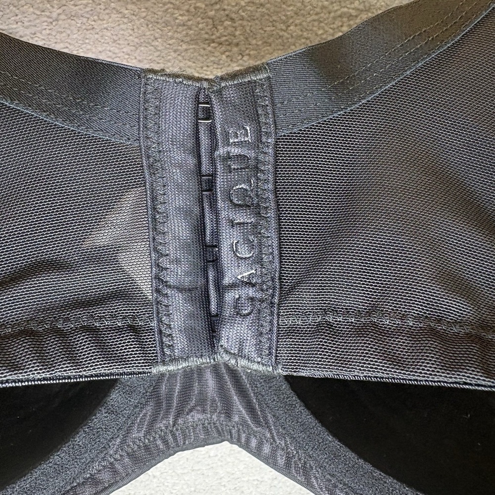 Cacique‎ Smooth Balconette Bra 38G Lightly Lined Underwire Black Adjustable - Picture 7 of 9